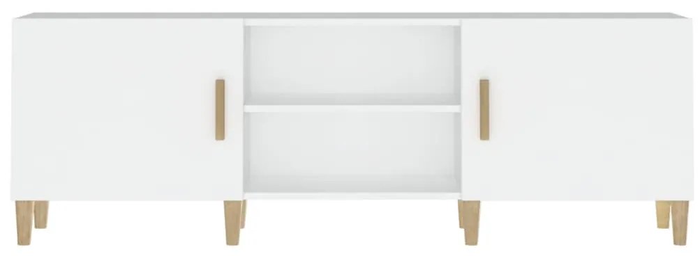 Mobile porta tv bianco 150x30x50 cm in legno multistrato