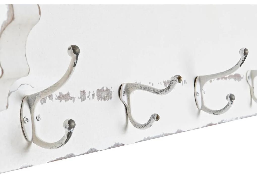 Appendiabiti da parete DKD Home Decor Abete Metallo Romantico (80 x 18 x 30 cm)