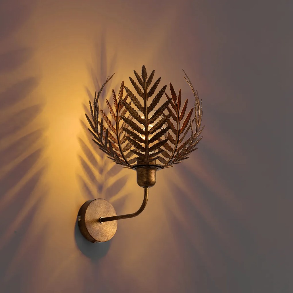 Lampada da parete vintage oro 26,5 cm - Botanica