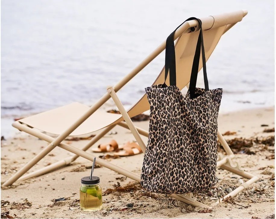 Sdraio da giardino beige in metallo regolabile/pieghevole Curtis – House Nordic