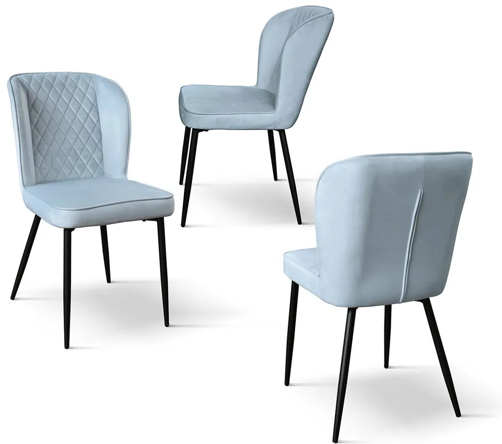 KINSLEE - sedia di design moderno in velluto