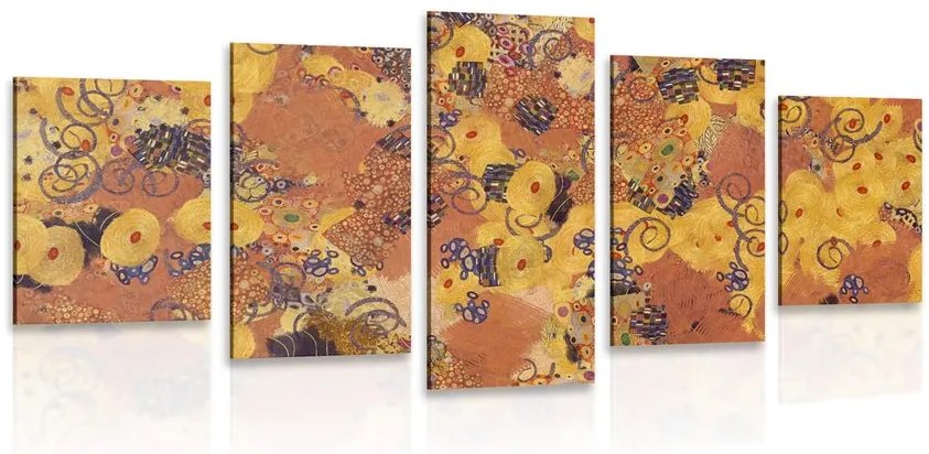 Quadri 5 pezzi – Astrazione ispirata a G. Klimt