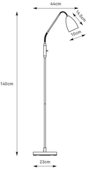 Markslöjd 108888 - Lampada da terra LED dimmerabile PATRO LED/4,9W/230V grigia