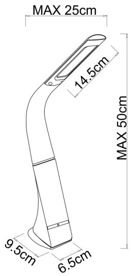Globo 58337B - Lampada da tavolo a LED ricaricabile con dimmer touch SOPHIE LED/5W/5V 2200 mAh