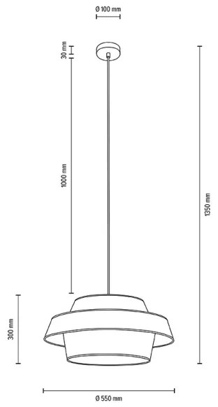 Spot-Light 150109104 - Lampadario a cavo PRETO GOLD 1xE27/60W/230V
