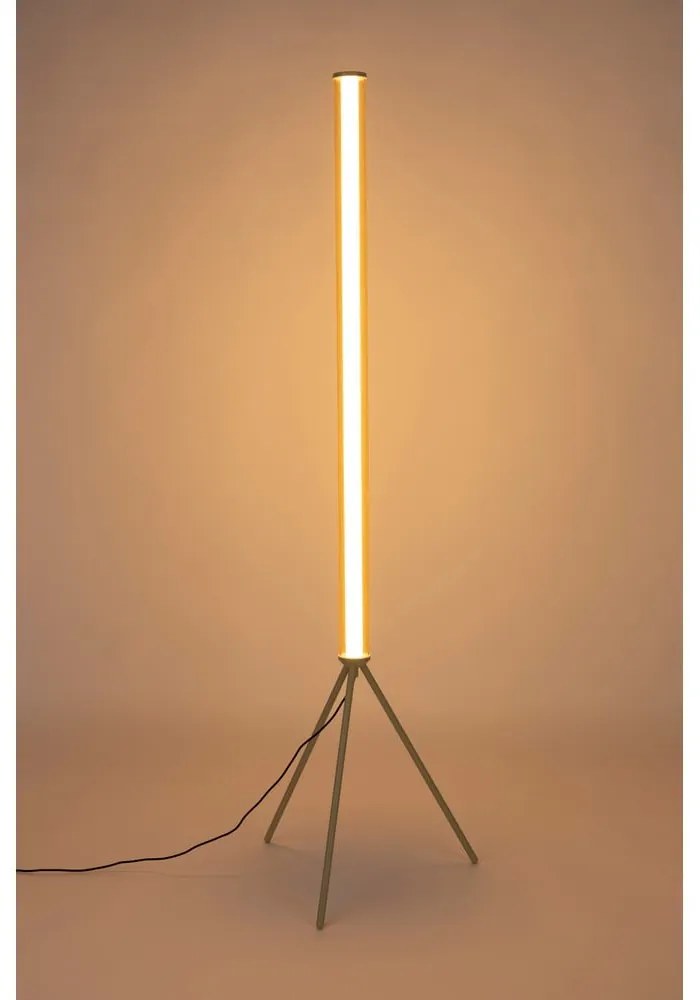 Lampada da terra LED beige con paralume in vetro con intensità regolabile (altezza totale 156 cm) Scotty – Zuiver