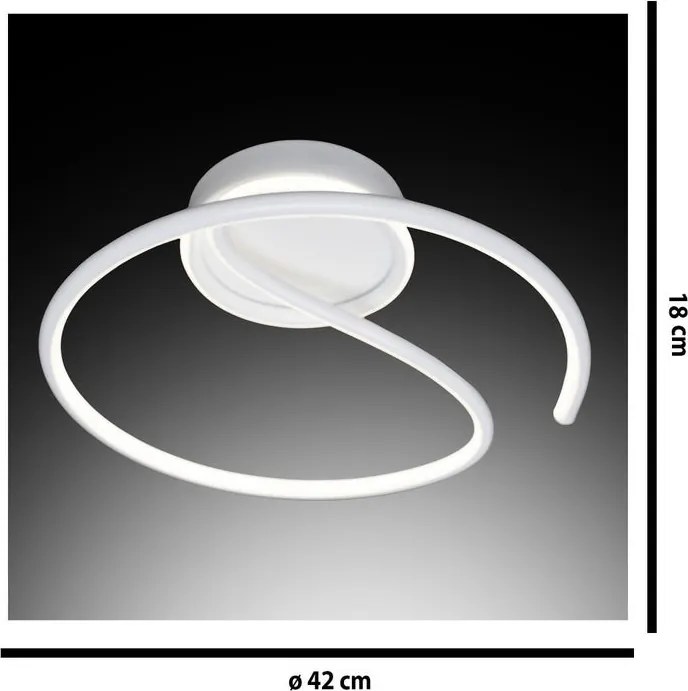 Plafoniera LED Norha Ø 42 cm bianco IP20 cct da bianco caldo a bianco freddo con regolazione di temperatura, 2000 lumen NOVECENTO