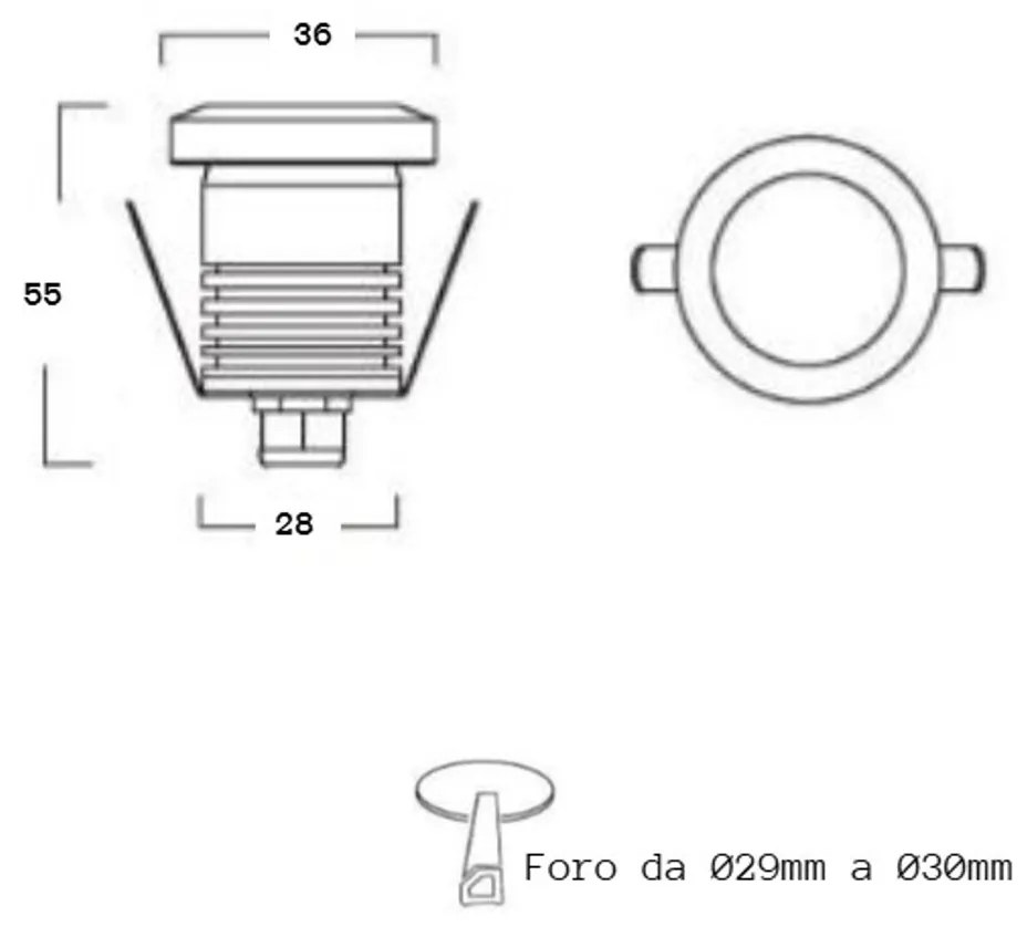 Faretto LED 1W IP65 Tondo Luce Diffusa - Professional Colore Bianco Naturale 4.000K