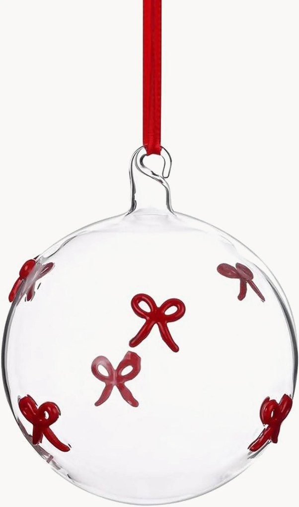 Set di 4 palline di Natale in vetro Olivia