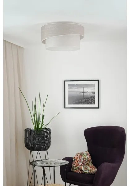 Brilagi - Plafoniera DOVER SHINE 1xE27/15W/230V diametro 50 cm grigio/color crema