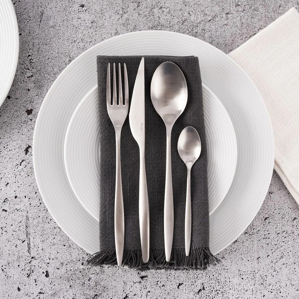 Posate argentate in acciaio inox 24 pz – Orion