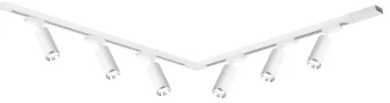 Faretto per sistema a binario MICA 6xGU10/10W/230V bianco/cromo satinato