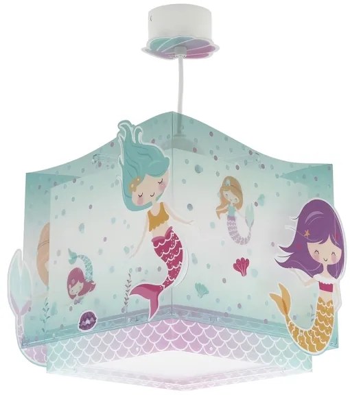 Dalber 63442 - Lampadario per bambini MERMAIDS 1xE27/60W/230V