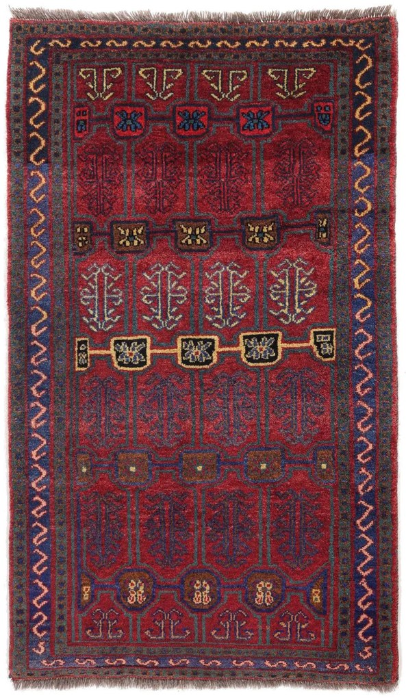 Gashghai Tappeto 110x180 Rosso (Iran) Annodato A Mano