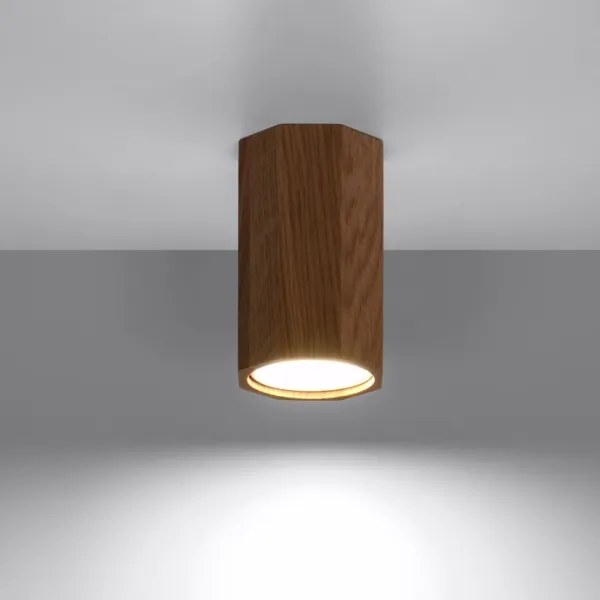 Sollux SL.1033 - Faretto ZEKE 1xGU10/40W/230V 10 cm quercia