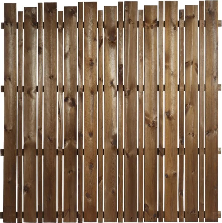 Pannello di recinzione in legno marrone grezzo NATERIAL L 180 x H 180 cm, spessore 32 mm