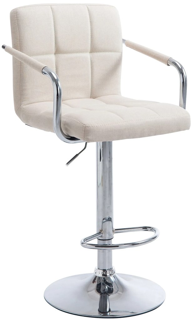 Sgabello Bar Lucy V2 İn Tessuto / Beige / Chrom