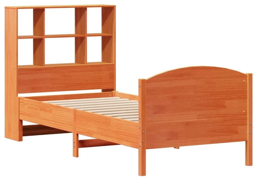 Letto libreria senza materasso marrone cera 90x190 cm in pino