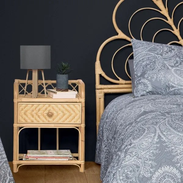 Atmosphera - Lampada da tavolo MOLU 1xE27/25W/230V pino/grigio