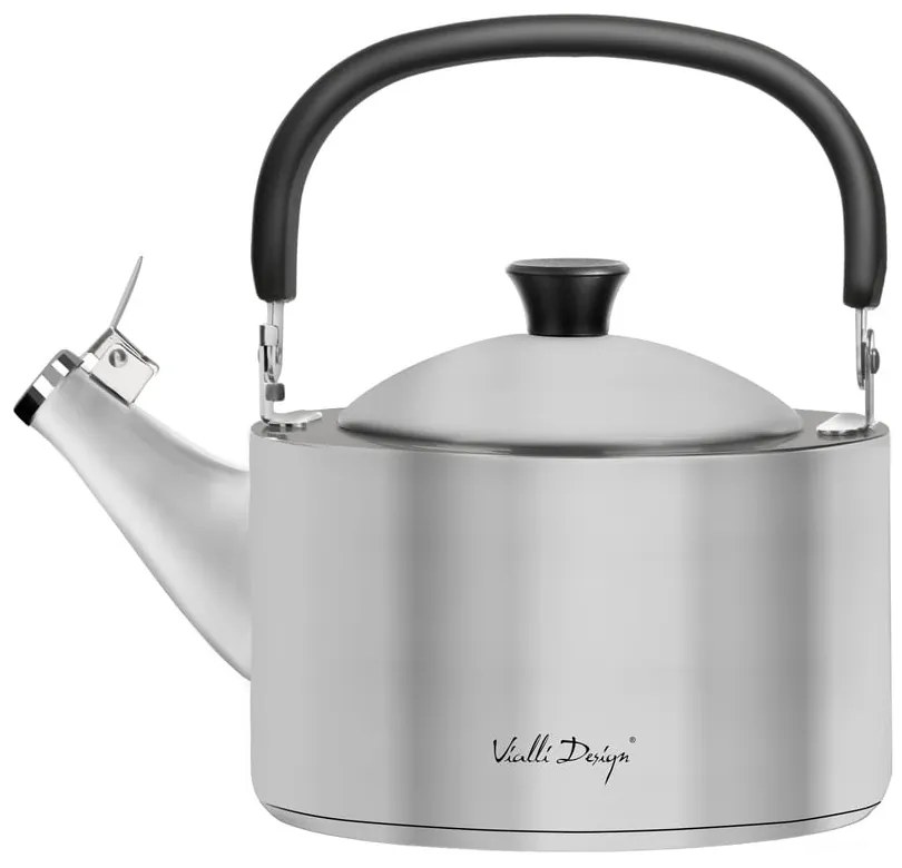 Bollitore in acciaio inox smerigliato con stantuffo , 1,5 l Diamante - Vialli Design