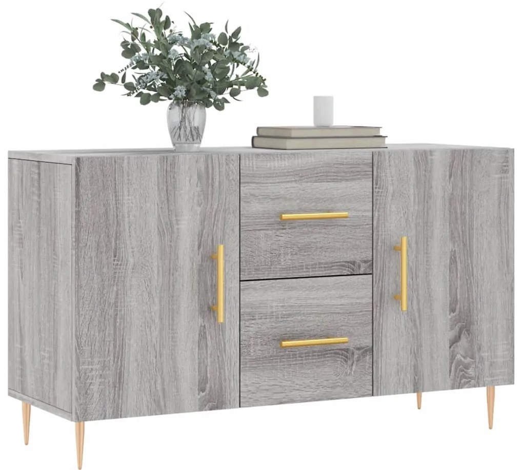 Credenza grigio sonoma 100x36x60 cm in legno multistrato