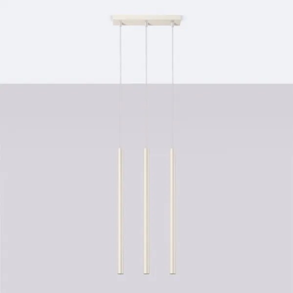 Sollux SL.1514 - Lampadario a sospensione con filo PASTELO 3xG9/8W/230V color crema