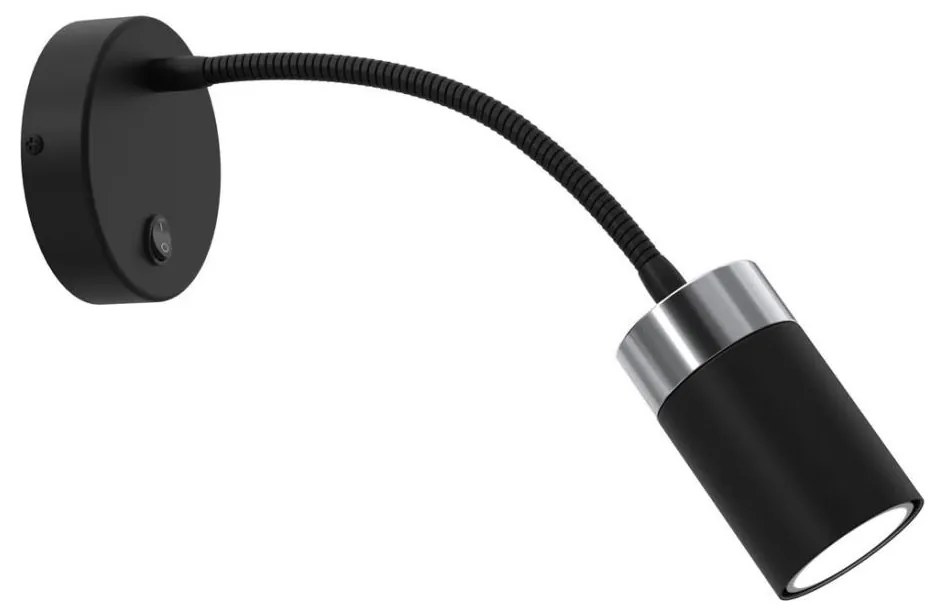 Lampada flessibile JOKER 1xGU10/8W/230V nero/cromo opaco