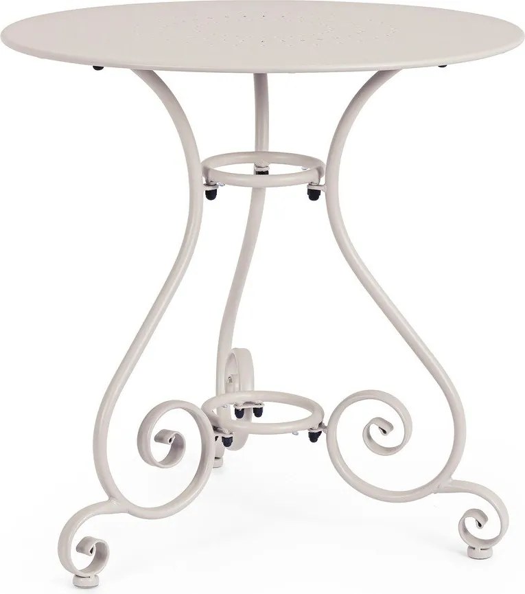 Tavolino da giardino rotondo in acciaio ø 70 cm Etienne – Bizzotto