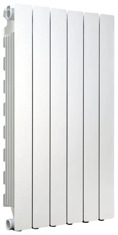 Radiatore acqua calda PRODIGE MODERN in alluminio, 6 elementi, interasse 800 mm, bianco
