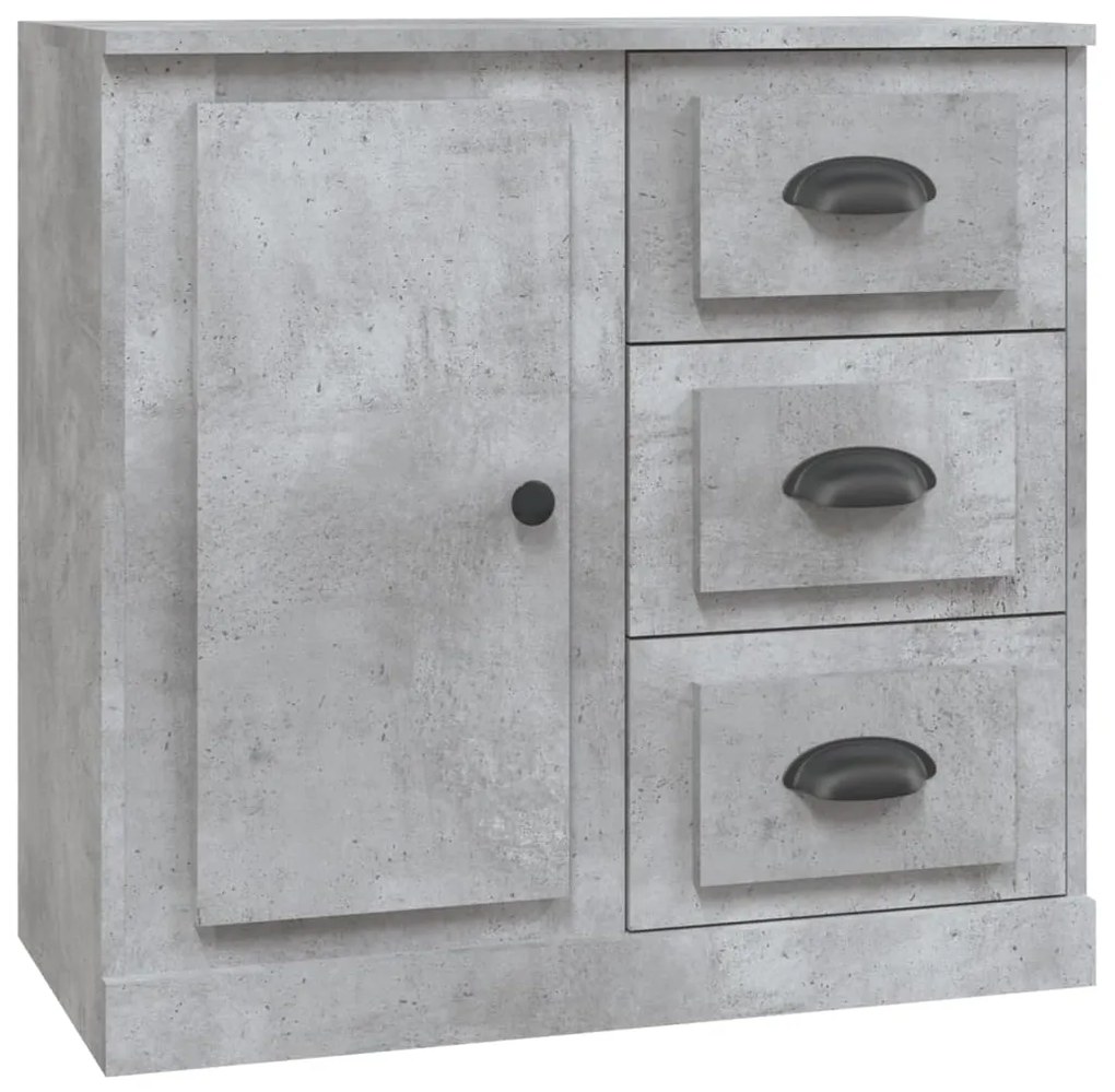 Credenza grigio cemento 70x35,5x67,5 cm in legno multistrato