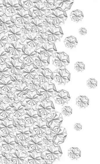 Wandbild Florigami von Rebel Walls - Monochrome 2