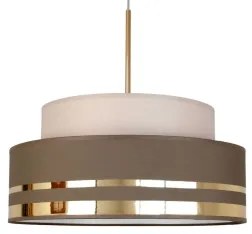 Lampadario a sospensione con filo TAMI 1xE27/60W/230V beige/marrone/oro