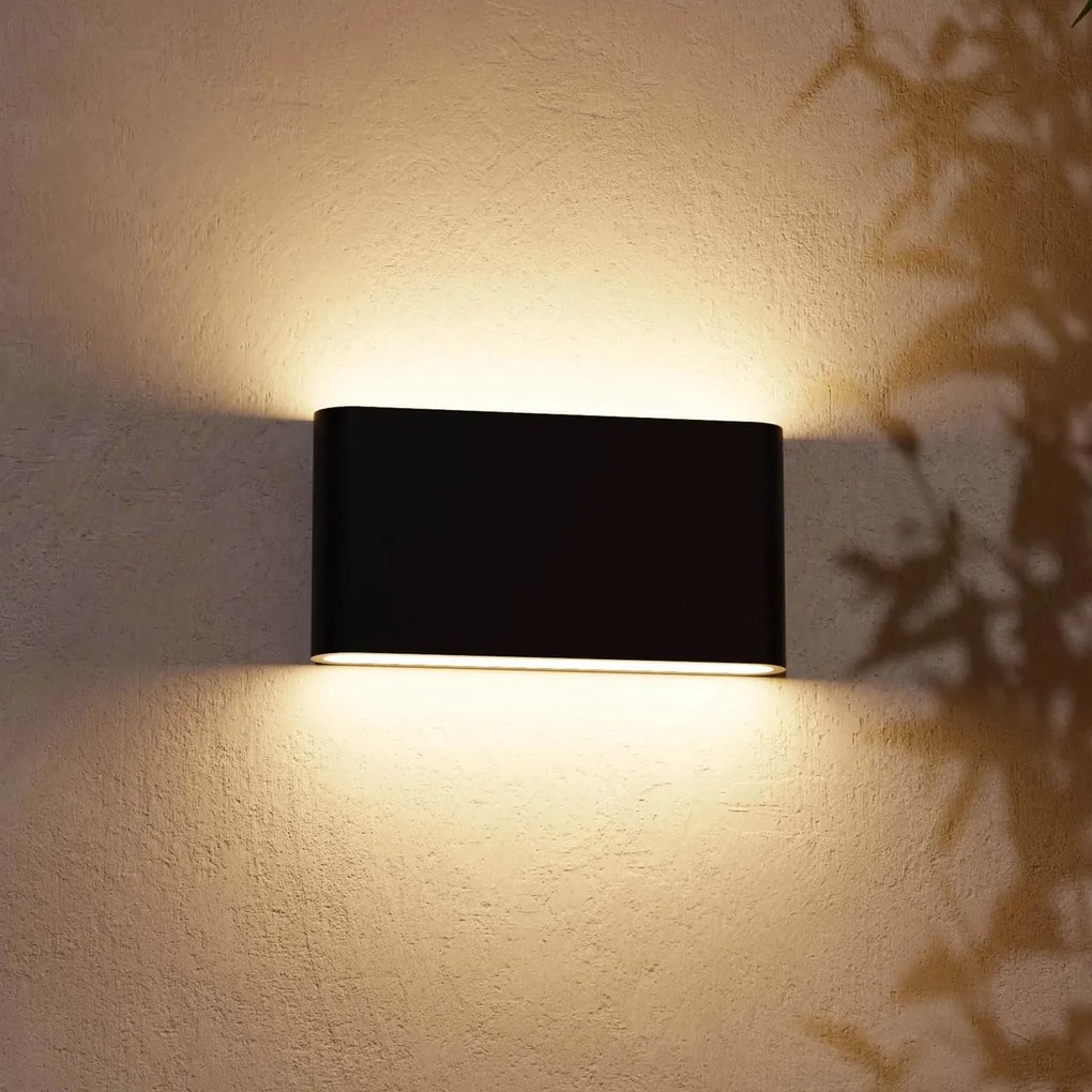Applique LED 12W Bidirezione IP65 CCT Bianco Variabile - Nera Colore Bianco Variabile CCT