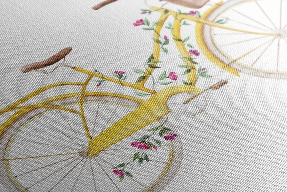 Quadro su tela – Illustrazione di bicicletta retrò