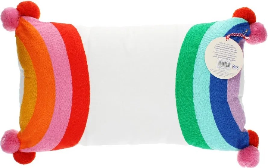 Cuscino per bambini in misto cotone 50x33 cm Rainbow – Rex London