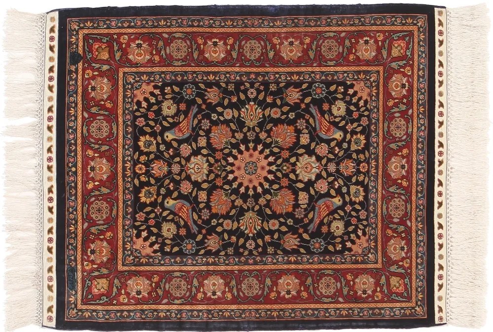 Hereke Tappeto orientale 40 x 50 Rosa (Tacchino) Annodato A Mano