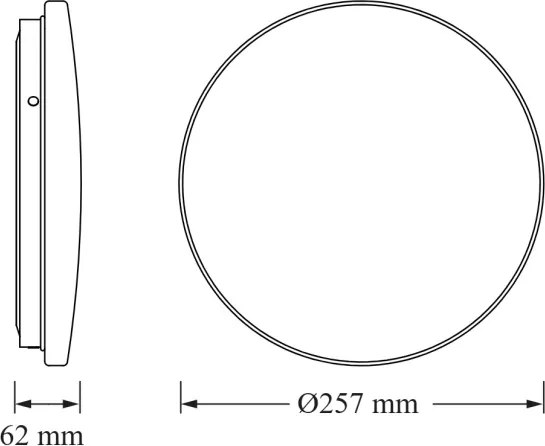 Osram - Plafoniera LED per bagno CEILING ROUND LED/12W/230V, Ø 26 cm, IP44, bianca