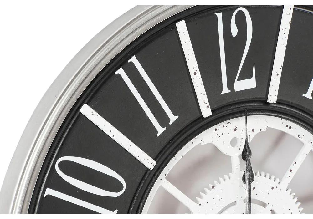 Orologio da Parete DKD Home Decor Bianco Marrone Nero Ferro Legno MDF (2 pezzi) (60 x 5 x 60 cm)
