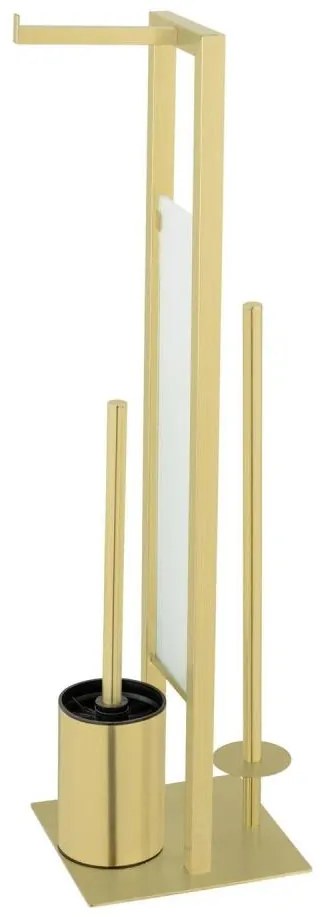 WENKO 26034100 - Set WC RIVALTA 18x70 cm acciaio inox/dorato/bianco/nero