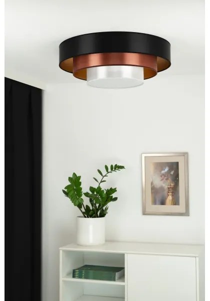 Duolla - Plafoniera LED LUNETA LED/26W/230V diametro 60 cm 4000K nero/rame