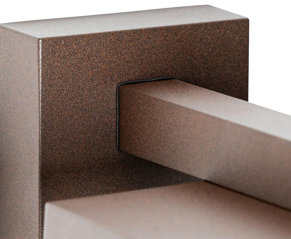 Lanterna da parete smart da esterno marrone ruggine IP44 incl. WiFi ST64 - Charlois