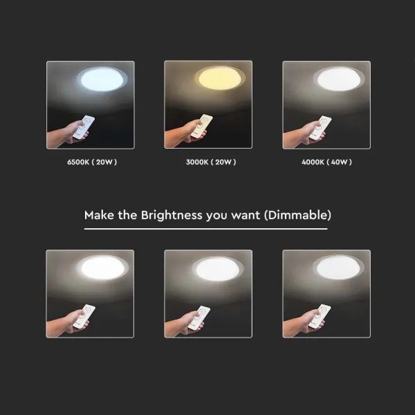 Plafoniera LED dimmerabile LED/40W/230V 3000K/4000K/6500K + +TC