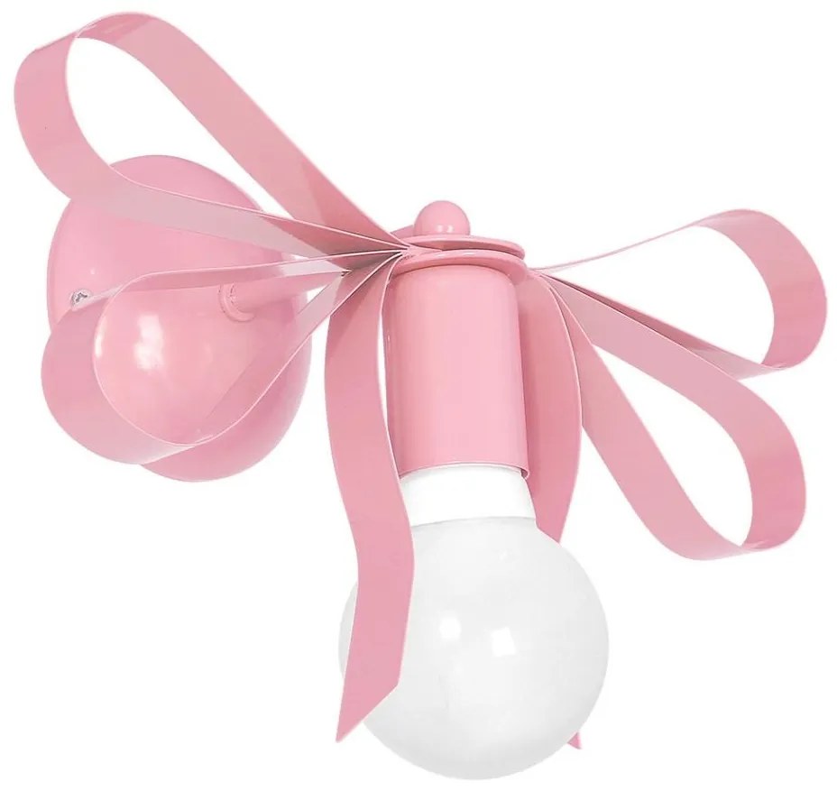 Applique per bambini NELA 1xE27/60W/230V rosa chiaro