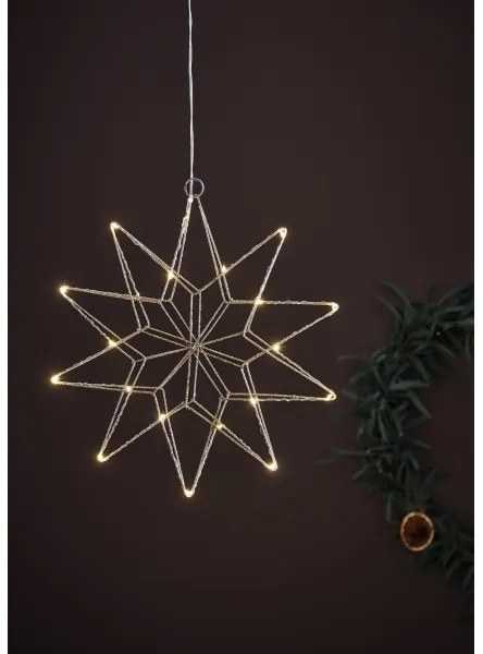 Markslöjd 705750 - Decorazione natalizia LED GLEAM LED/0,6W/3xAA argento