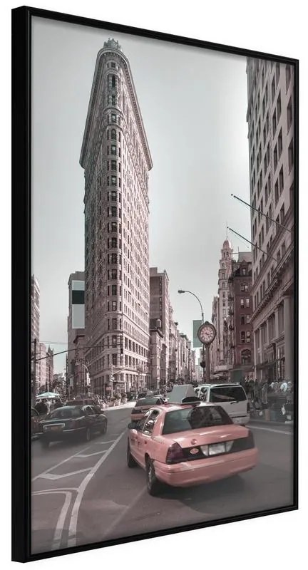 Poster  Flatiron Building  Cornice Quadri Cornice nera, Larghezza x Altezza Home decor 30x45