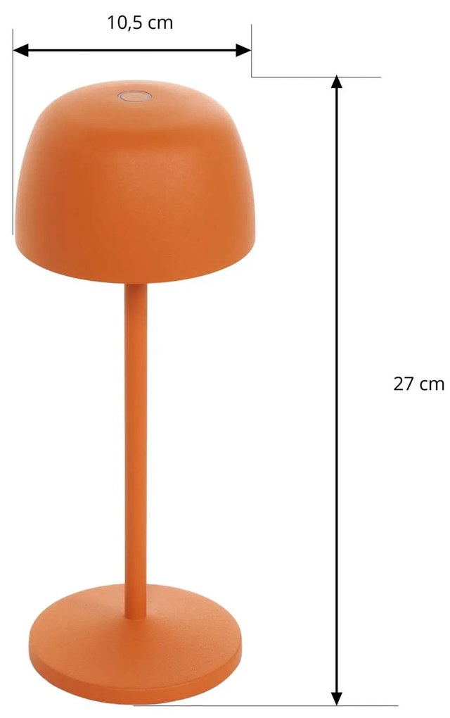 Lindby Lampada da tavolo LED Arietty, arancione