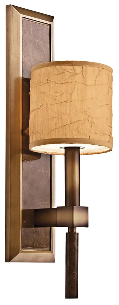 Applique Contemporanea Celestial Acciaio Bronzo Cambridge Legno 1 Luce E14