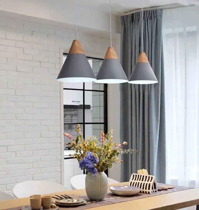 Lampada da soffitto pensile Scandi A Grigio