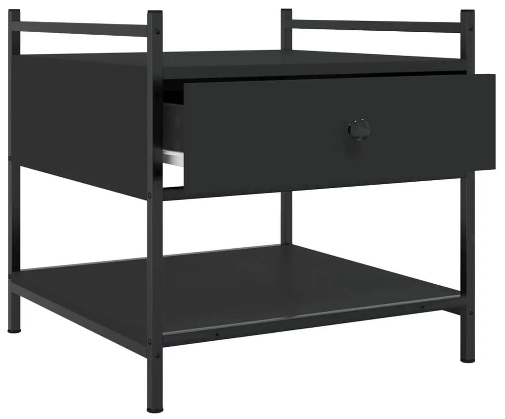Tavolino da salotto nero 50x50x50 cm in legno multistrato