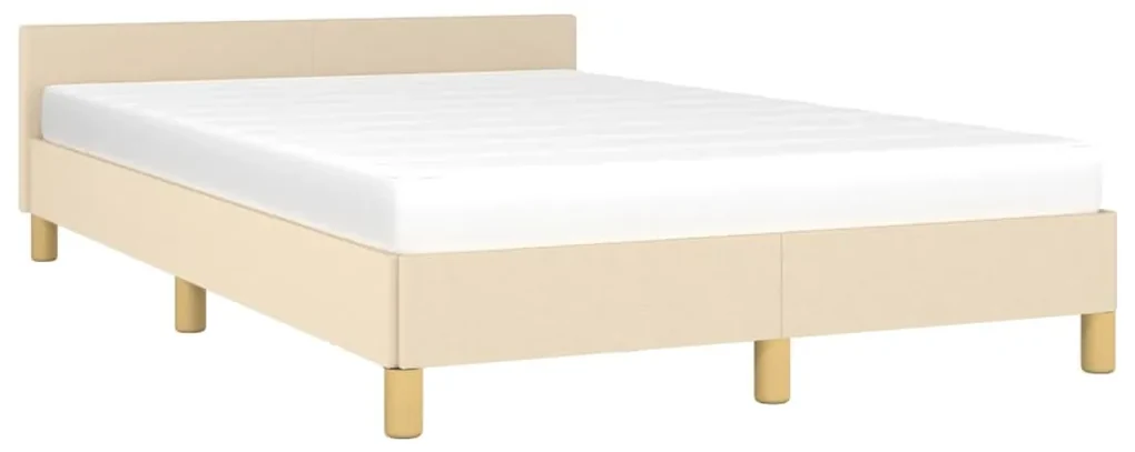 Giroletto con testiera crema 120x200 cm in tessuto